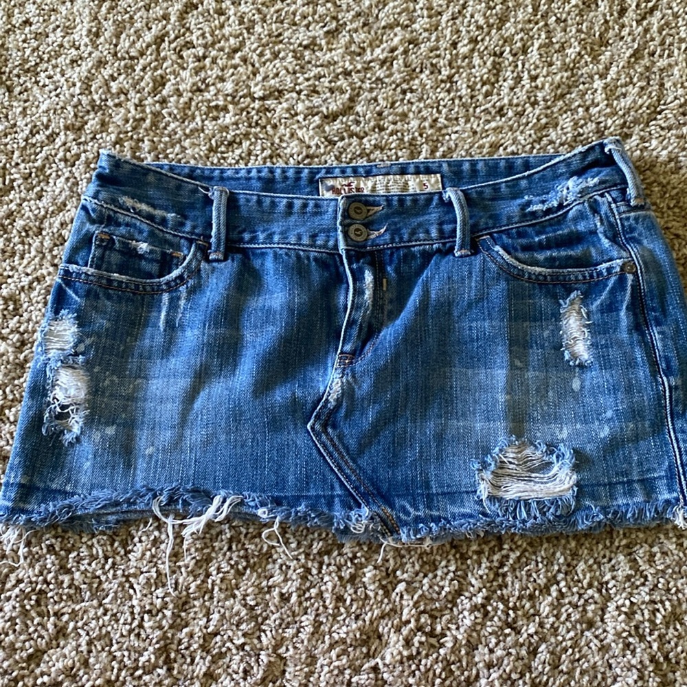 Hollister denim mini skirt - used